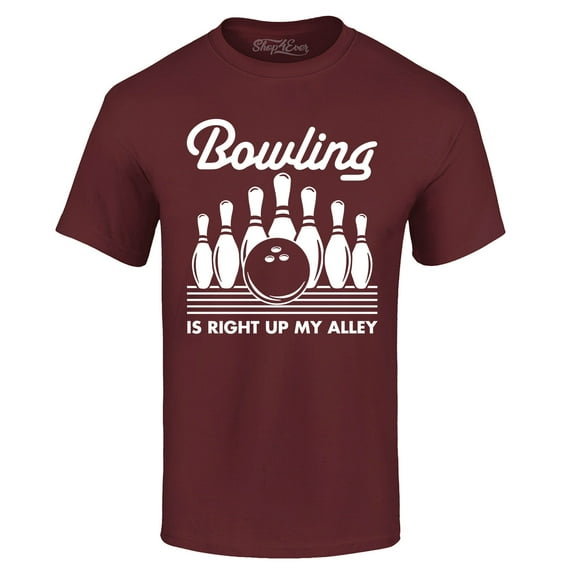 Shop4Ever Men's This is My Spare Shirt Funny Bowling Graphic T-shirt XXX-Large Maroon