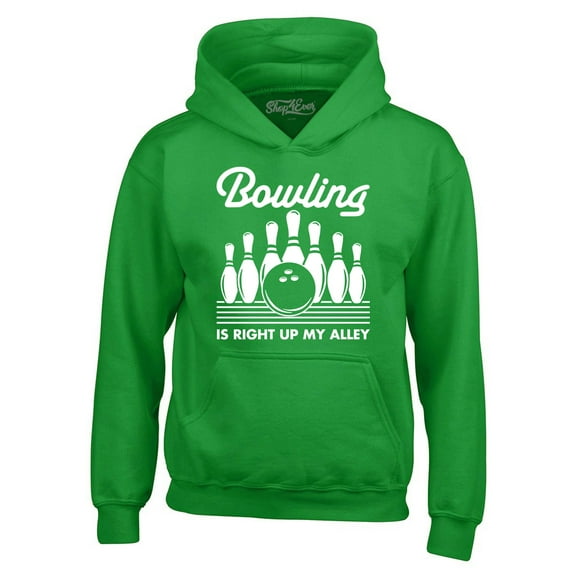 Shop4Ever Men's  This is My Spare Shirt Funny Bowling Hooded Sweatshirt Hoodie Large Irish Green