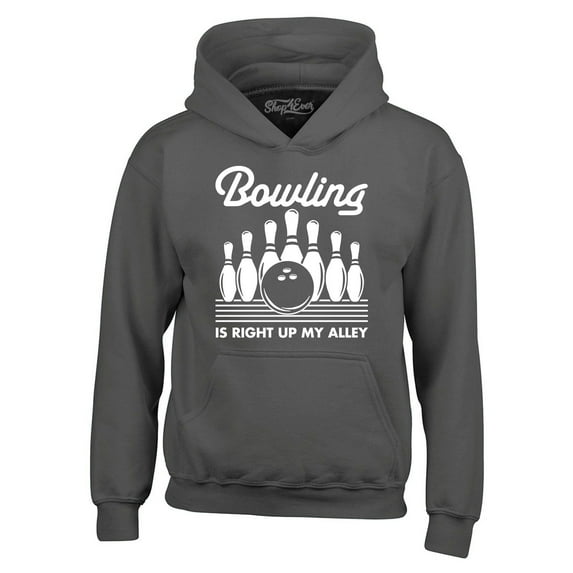 Shop4Ever Men's This is My Spare Shirt Funny Bowling Hooded Sweatshirt Hoodie Medium Charcoal