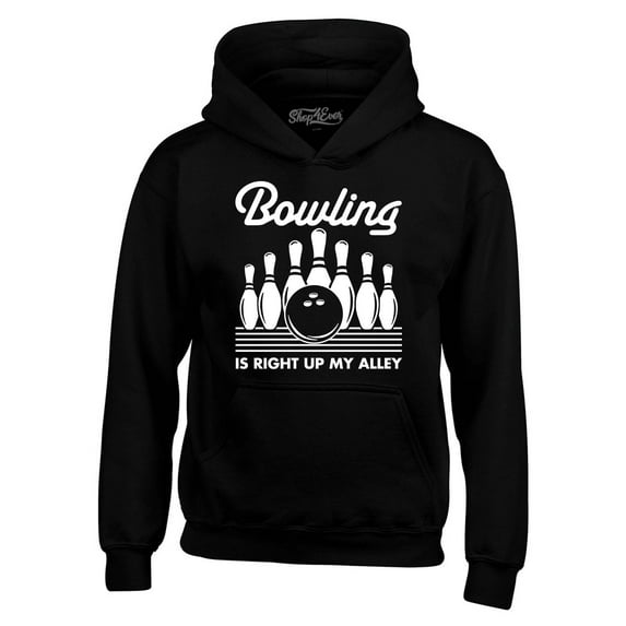 Shop4Ever Men's This is My Spare Shirt Funny Bowling Hooded Sweatshirt Hoodie XX-Large Black