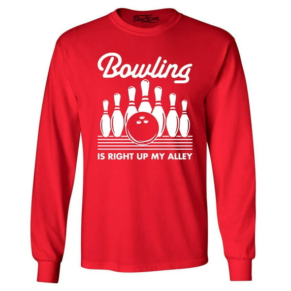 Shop4Ever Men's This is My Spare Shirt Funny Bowling Long Sleeve Shirt XXX-Large Red