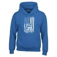 thumbnail image 1 of Shop4Ever Men's Trucker American Flag USA Hooded Sweatshirt Hoodie XX-Large Royal Blue, 1 of 5