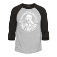 thumbnail image 1 of Shop4Ever Men's True Education Inspiring Quote Martin Luther King Jr.  Raglan Baseball Shirt Medium Heather Grey/Black, 1 of 4