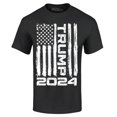 thumbnail image 1 of Shop4Ever Men's Trump Flag 2024 Graphic T-shirt Large Black, 1 of 5