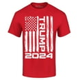 thumbnail image 1 of Shop4Ever Men's Trump Flag 2024 Graphic T-shirt X-Large Red, 1 of 5