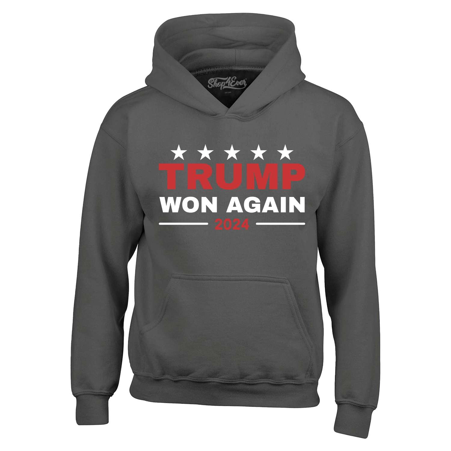 Shop4Ever Men's Trump Won Again 2024 Donald Trump 47th President Hooded