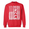 thumbnail image 1 of Shop4Ever Men's Uncle American Flag Crewneck Sweatshirt Medium Red, 1 of 5