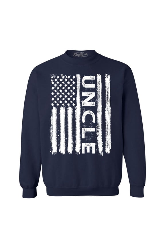Men's Uncle American Flag Crewneck Sweatshirt XX-Large Navy