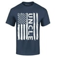 thumbnail image 1 of Shop4Ever Men's Uncle American Flag Graphic T-shirt XX-Large Navy, 1 of 5