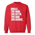thumbnail image 1 of Shop4Ever Men's Uncle The Man The Myth The Legend  Crewneck Sweatshirt Small Red, 1 of 5