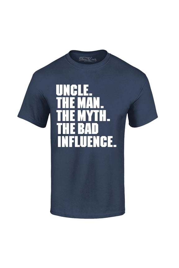Men's Uncle The Man The Myth The Legend  Graphic T-shirt X-Large Navy