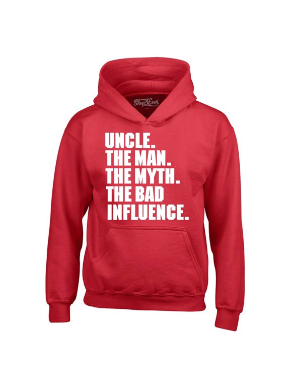 Men's Uncle The Man The Myth The Legend Hooded Sweatshirt Hoodie Large Red