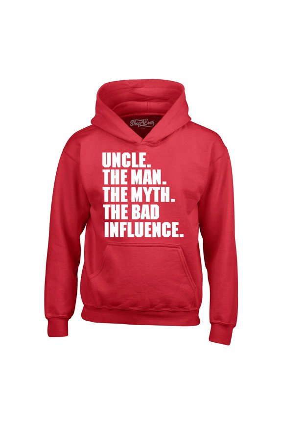 Men's Uncle The Man The Myth The Legend Hooded Sweatshirt Hoodie Large Red