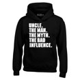 thumbnail image 1 of Shop4Ever Men's Uncle The Man The Myth The Legend  Hooded Sweatshirt Hoodie Medium Black, 1 of 5