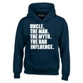 thumbnail image 1 of Shop4Ever Men's Uncle The Man The Myth The Legend  Hooded Sweatshirt Hoodie Small Navy, 1 of 5