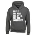 thumbnail image 1 of Shop4Ever Men's Uncle The Man The Myth The Legend  Hooded Sweatshirt Hoodie XXX-Large Charcoal, 1 of 5