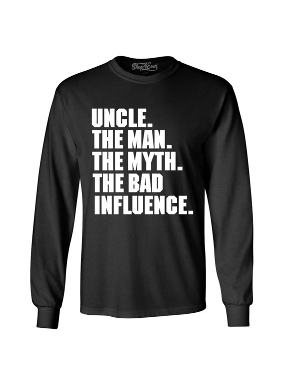 Men's Uncle The Man The Myth The Legend Long Sleeve Shirt Large Black
