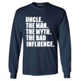 thumbnail image 1 of Shop4Ever Men's Uncle The Man The Myth The Legend  Long Sleeve Shirt Medium Navy, 1 of 5