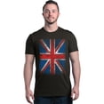 thumbnail image 1 of Shop4Ever Men's Union Jack British Flag UK Graphic T-shirt XXXX-Large Black, 1 of 5