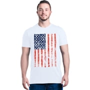 Shop4Ever Mens United States of America Flag USA 4th of July Graphic T-shirt XX-Large White