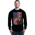 thumbnail image 1 of Shop4Ever Men's United States of America Flag USA 4th of July Long Sleeve Shirt Small Black, 1 of 5