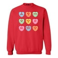 thumbnail image 1 of Shop4Ever Men's Valentine's Day Candy Hearts Conversation Heart Crewneck Sweatshirt XXX-Large Red, 1 of 5