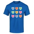thumbnail image 1 of Shop4Ever Men's Valentine's Day Candy Hearts Conversation Heart Graphic T-shirt Small Royal Blue, 1 of 5