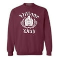 thumbnail image 1 of Shop4Ever Men's Village Witch Spooky Halloween Witches Crewneck Sweatshirt Medium Maroon, 1 of 5