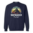 thumbnail image 1 of Shop4Ever Men's Waymaker My God Isaiah 42:16 Crewneck Sweatshirt Large Navy, 1 of 5