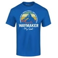 thumbnail image 1 of Shop4Ever Men's Waymaker My God Isaiah 42:16 Graphic T-shirt XXXXX-Large Royal Blue, 1 of 5