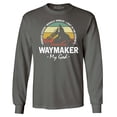 thumbnail image 1 of Shop4Ever Men's Waymaker My God Isaiah 42:16 Long Sleeve Shirt Small Charcoal, 1 of 5