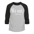 thumbnail image 1 of Shop4Ever Men's We Out. Harriet Tubman, 1849 Raglan Baseball Shirt Small Heather Grey/Black, 1 of 4