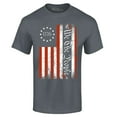 thumbnail image 1 of Shop4Ever Men's We The People American Flag Graphic T-shirt Medium Black, 1 of 5