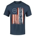 thumbnail image 1 of Shop4Ever Men's We The People American Flag Graphic T-shirt XXXXX-Large Navy, 1 of 5