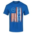 thumbnail image 1 of Shop4Ever Men's We The People American Flag Graphic T-shirt XXXXX-Large Royal Blue, 1 of 5