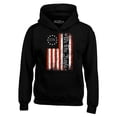 thumbnail image 1 of Shop4Ever Men's We The People American Flag Hooded Sweatshirt Hoodie Small Black, 1 of 5