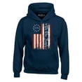 thumbnail image 1 of Shop4Ever Men's We The People American Flag Hooded Sweatshirt Hoodie Small Navy, 1 of 5