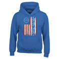 thumbnail image 1 of Shop4Ever Men's We The People American Flag Hooded Sweatshirt Hoodie Small Royal Blue, 1 of 5