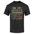 thumbnail image 1 of Shop4Ever Men's We The People Stand with Donald Trump American Flag Graphic T-shirt Small Black, 1 of 5