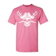 thumbnail image 1 of Shop4Ever Men's White Pirate Captain Skull with Scimitars Graphic T-shirt Large Azalea Pink, 1 of 5
