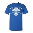 thumbnail image 1 of Shop4Ever Men's White Pirate Captain Skull with Scimitars Graphic T-shirt XXXXX-Large Royal Blue, 1 of 5