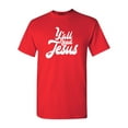 thumbnail image 1 of Shop4Ever Men's Y'all Need Jesus Graphic T-shirt Small Red, 1 of 5