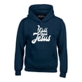 thumbnail image 1 of Shop4Ever Men's Y'all Need Jesus Hooded Sweatshirt Hoodie Small Navy, 1 of 5