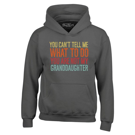 Shop4Ever Men's You Are Not My Granddaughter Hooded Sweatshirt Hoodie Medium Charcoal