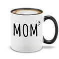 thumbnail image 1 of Shop4Ever® Mom Squared Mother of 3 Ceramic Coffee Mug Cup Gift for Mom of Three (Black Handle 11 oz.), 1 of 4