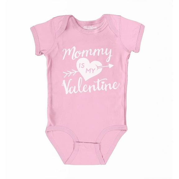 Shop4Ever Mommy is My Valentine Baby's Bodysuit Infant Cotton Romper 24 Months Pink