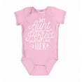 thumbnail image 1 of Shop4Ever My Aunt Says I'm Perfect Like Her Baby's Bodysuit Infant Cotton Romper 6 Months Pink, 1 of 5