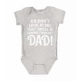 thumbnail image 1 of Shop4Ever Oh Don't Look at Me That Smell is My Dad Baby's Bodysuit Infant Cotton Romper 12 Months Heather Grey, 1 of 5