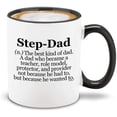 thumbnail image 1 of Shop4Ever Step-Dad Definition Black Handle Ceramic Coffee Mug (11oz.), 1 of 5