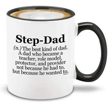 Shop4Ever Step-Dad Definition Black Handle Ceramic Coffee Mug (11oz.)